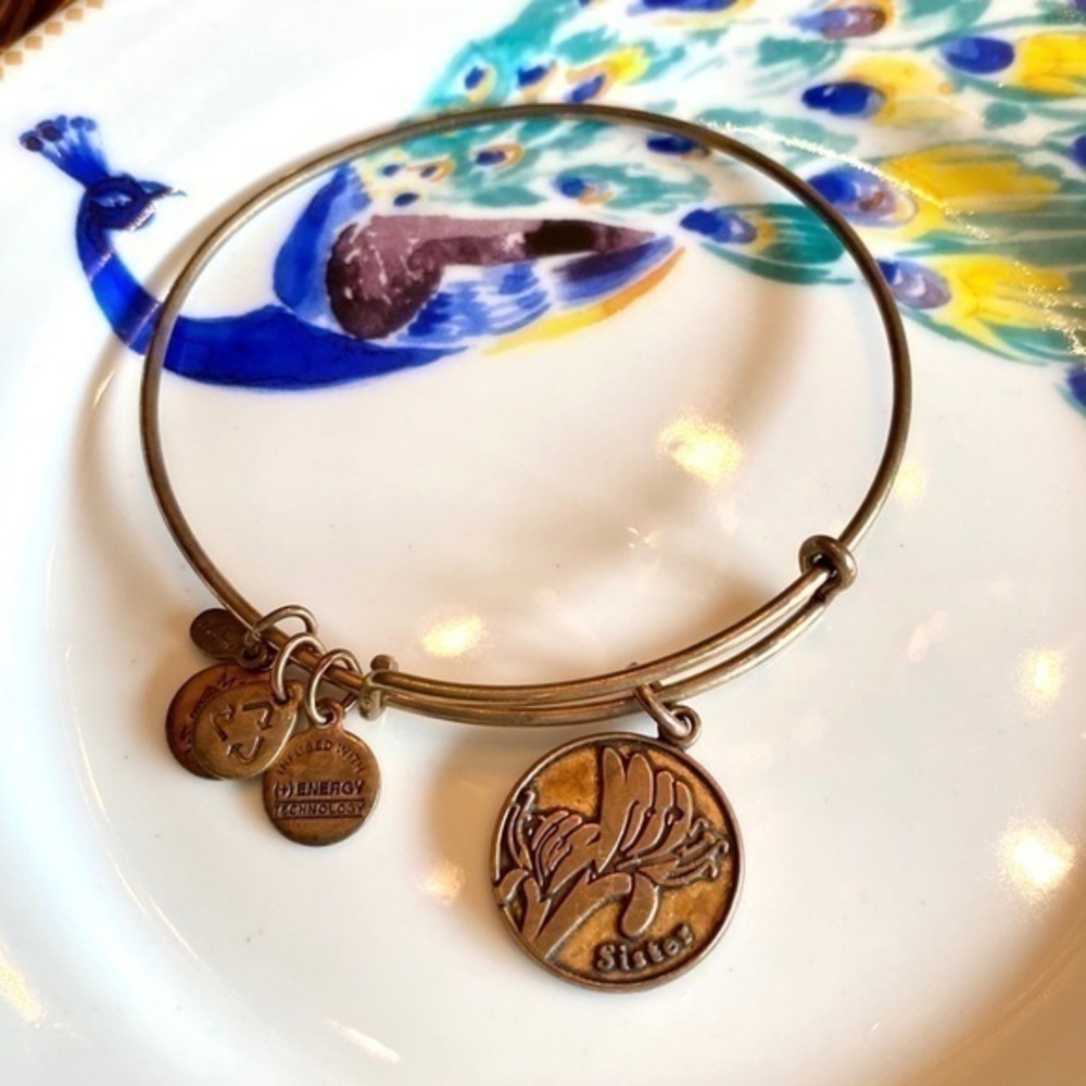 Alex and Ani “Sister” Gold Charm Bracelet